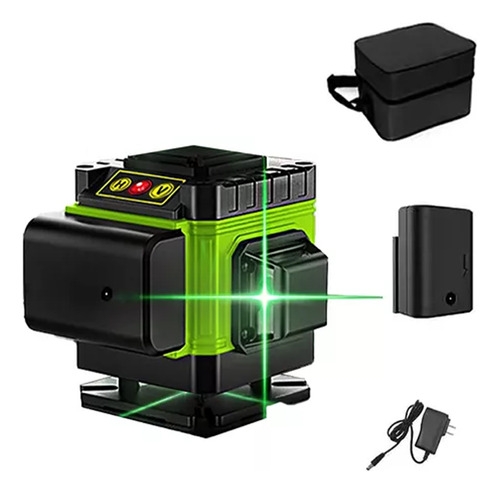 Laser De Nível 8 Linhas, 3d, Verde, Recarregável, Autonivela