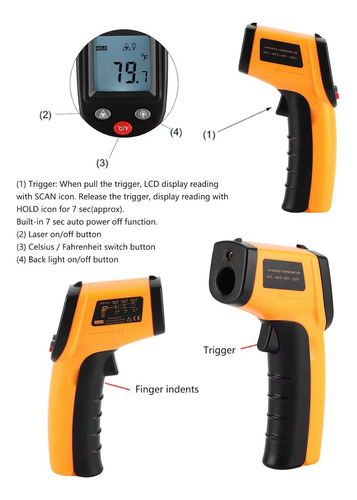 Para Termómetro Industrial De Temperatura Automotriz Para