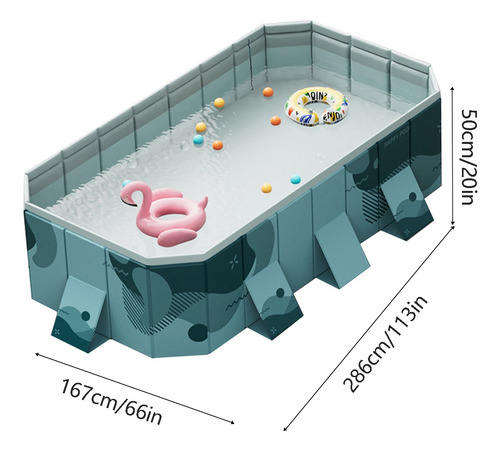 Alberca Estructural Rectangular Piscina Grande Plegable