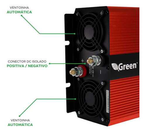 Inversor Conversor De Tensão 2000w 12v P/ 220v Tomada C/ Usb