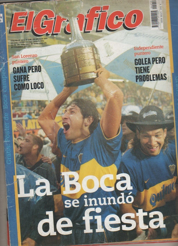 Revista El Grafico Nº 4212 Boca Campeon De America Año 2000