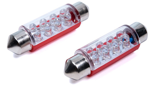 Foco Led Fusible 12v 8led Rojo Gde Marca Total Parts 10133c