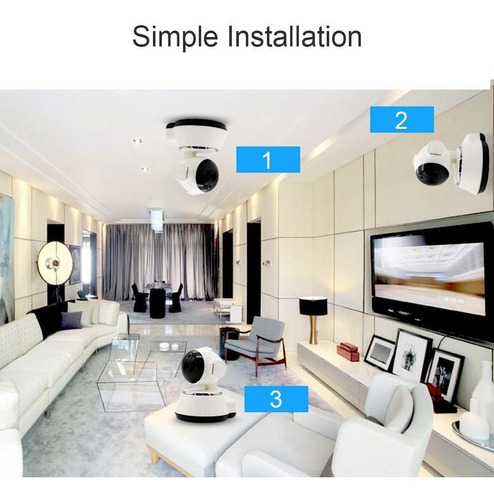 Imagen 7 de 9 de Camara Ip Wifi Hd Domo Inalámbrica 720p iPhone Android Audio