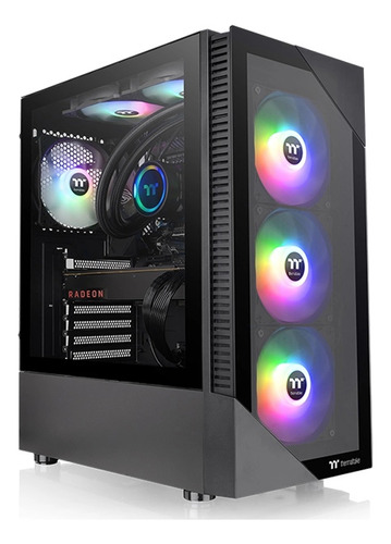 Gabinete Tt View 200 Mid-tower Tg Argb Fan X3 + Rgb Fan X1 B