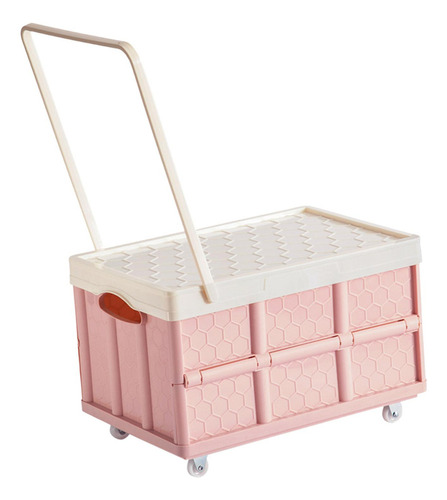 Contenedor De Almacenamiento Libros De Ropa Rosa Con Rueda