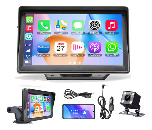 Estéreo 7 Inch Giratorio Portátil Aux With Carplay Y Android Auto Essgoo