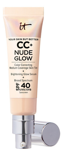 Serum Nude Glow Spf 40 + Niacinamida Tom Fair de It Cosmetics, piel muy clara con subtono melocotón neutro