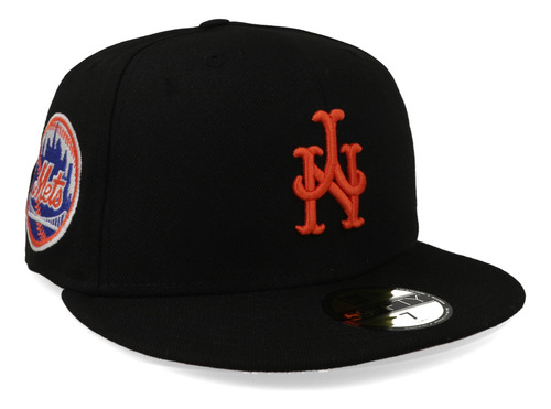 Gorra New Era 59 Fifty Upside Down Aop Mets Negro Cerrado