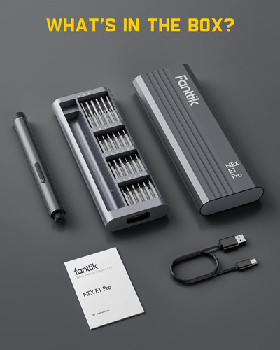 Fanttik E1 Pro 3.7v Mini Destornillador Eléctrico, Destornil