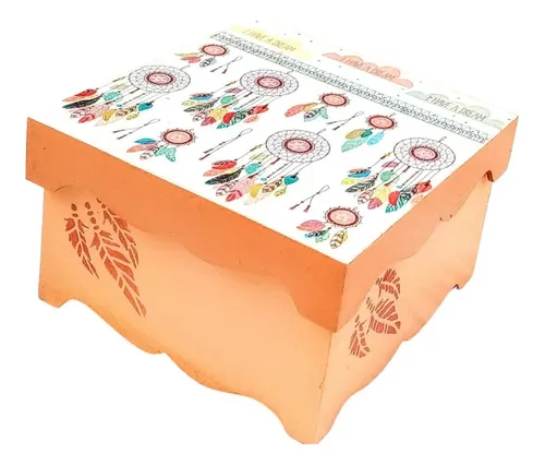 Caja Té Madera Decorada Alhajero Varios Tamaño Consultastock