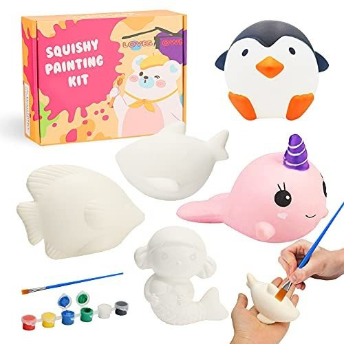 Lovestown Squishy Making Kit, 5 Pcs Diy Squishies Ocean Ani