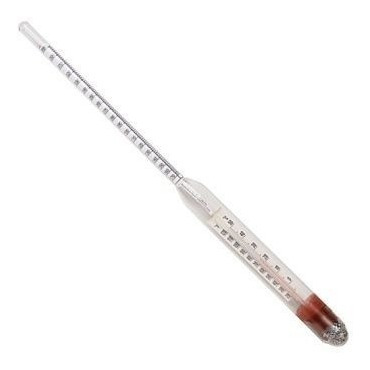 Imagen 4 de 9 de Hidrómetro Alcoholimetro Medidor Alcohol 200% + Probeta Kit