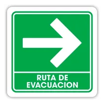 Comprar Señalamiento Ruta De Evacuación Derecha 15x15 