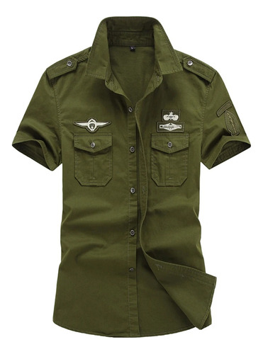 Camisa De Manga Corta, Uniforme Militar De Piloto, Camiseta