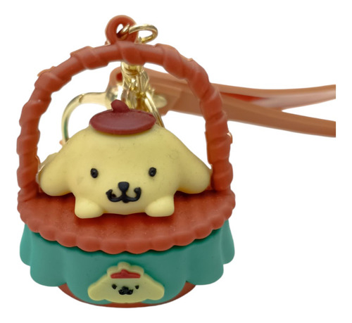 Figura Kuromi Mas Llavero Pompompurin Canastita Combo