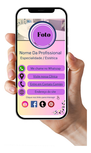 Cartão De Visitas Virtual Interativo Clinicas De Estética