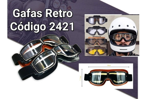 Antiparras Moto Retro Vintage Cafe Racer Proteccion Uv