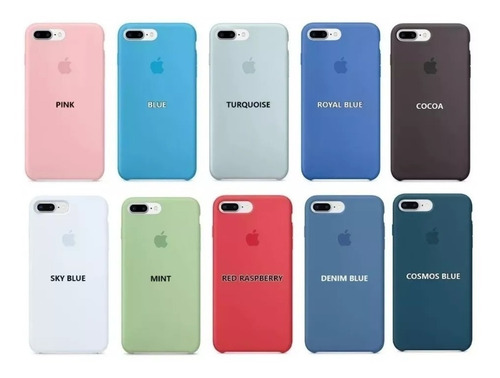 Funda Silicone Case iPhone 8 6s 7 Plus Se + Vidrio Templado