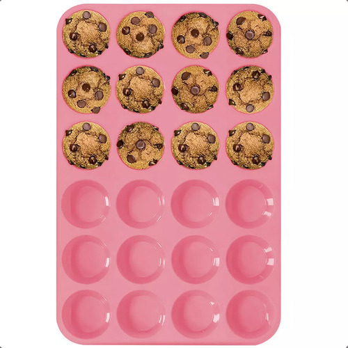 Moldes Silicona Reposteria Moldes Silicona Cupcakes 24 Cup Moldes De Silicona Para Cupcake Antiadherente Libre Bpa Moldes Magdalenas Silicona Horno Antiderrames Muffins Rosa Pastel Okshop