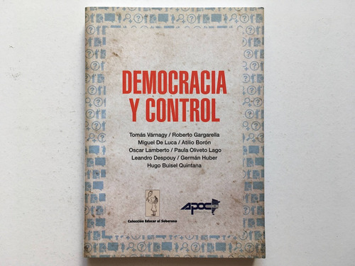 Democracia Y Control - Varios/as Autores/as