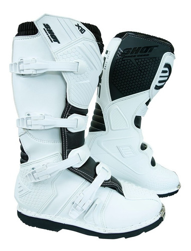 Botas Shot Race Gear Enduro / Cross X10 Solid White