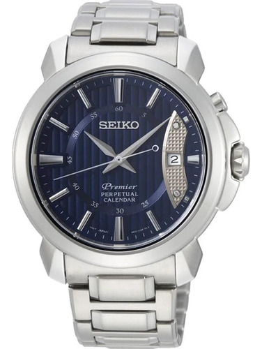 Relógio Seiko Masculino Premier Snq157b1 Safira E Calendário