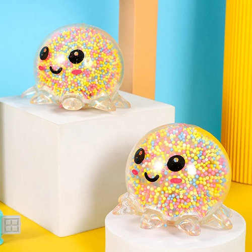 L Juguetes For Apretar Bolas De Pulpo De Calamar Con Luz