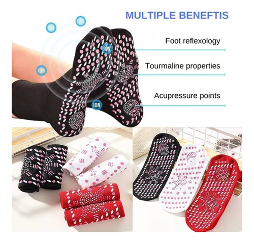 9 Pairs Tourmalin Acupressure Self-heating Shaping Socks