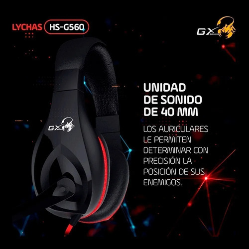 Imagen 3 de 6 de Auricular Gamer Genius Lychas Hs-g560 Con Microf Headset Gx