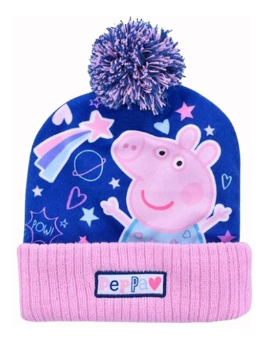 Gorro Footy De Peppa Pig Espacial Gpp906 Con Pompom 