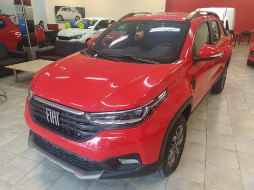 Imagen 4 de 15 de Fiat Strada Volcano Roja 2022 0 Km Adelanto Y Cuotas.
