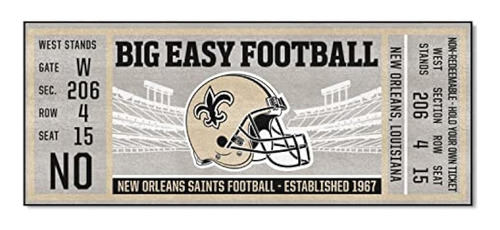 Fanmats Nfl New Orleans Saints Nfl-new Saintsticket Runner, 