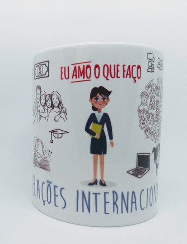 Caneca Profissão Relações Internacionais - Modelo 2 -