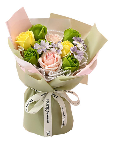 Ramo De Flores De Jabón, Regalo Del Día De La Madre, Verde