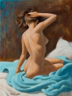 Mujer Desnuda En La Cama - Arthur Sarnoff - Lámina 45x30 Cm.