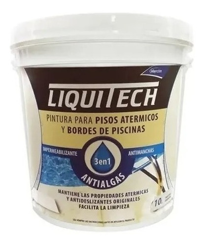 Pisos Y Bordes Piscinas Atérmicos 10 Lts Liquitech - Deacero