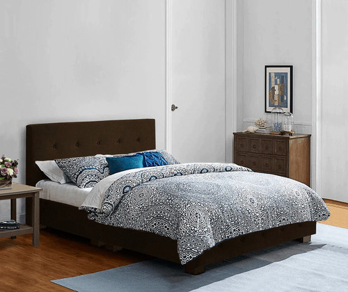 Mueble Set Recámara Alba Queen Size Chocolate Con Cabecera