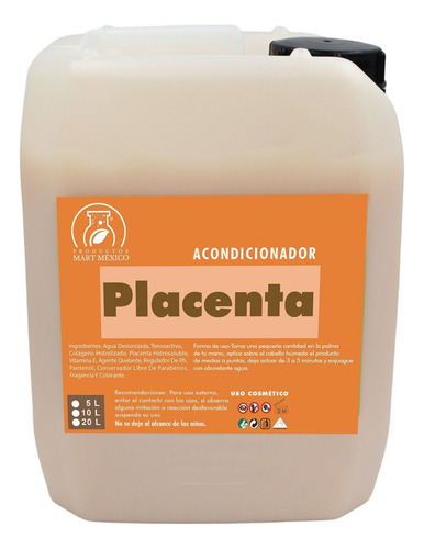 Acondicionador De Placenta Cabello Dañado 20 Litros