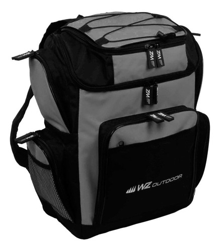 Mochila De Pesca 9 Bolsos Cinza - Wz Fishing Cor Cinza-escuro