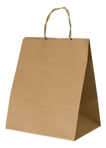 50 Sacolas Kraft para Entregas 28x23x18cm Para Delivery Kaiambá Embalagens e Acessórios