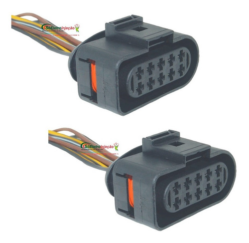 Chicote Farol Duplo 10 Vias Gol G3 G4 Golf Bora Fox - 2 Und