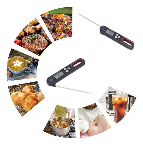 Termómetro Digital De Sonda Para Cocina Alimentos Líquidos