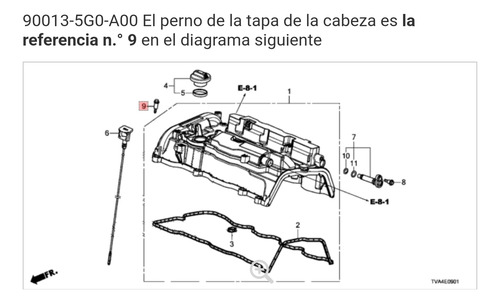 Tornillo Tapa Punterías Accord Odyssey Crv Civic 13-22 (Usado)