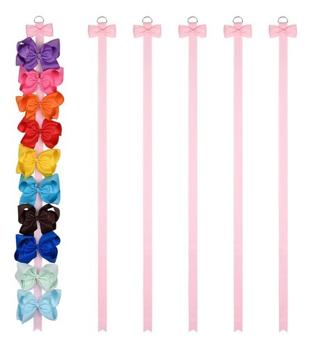 6 Pcs 40  Long Bow Holders For Girls Clip Bows Organize...