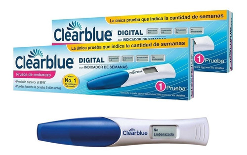 Test De Embarazo Clearblue Digital Pack 2 Pruebas Domicilio