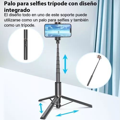 TONEOF Trípode, palo selfie para teléfono celular, soporte todo en 1 de 60  pulgadas con control remoto inalámbrico integrado, ligero y portátil