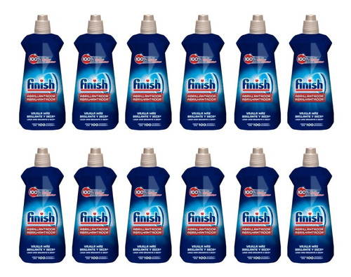 Finish Pack 12 Abrillantador Secante Para Lavavajillas 400ml