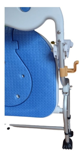 Silla Cómodo Ducha Aluminio Descansabrazos Azul De Lujo