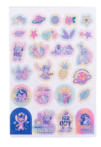 Libro De Stickers Mooving Stitch 24 Pag +450 Stickers Disney