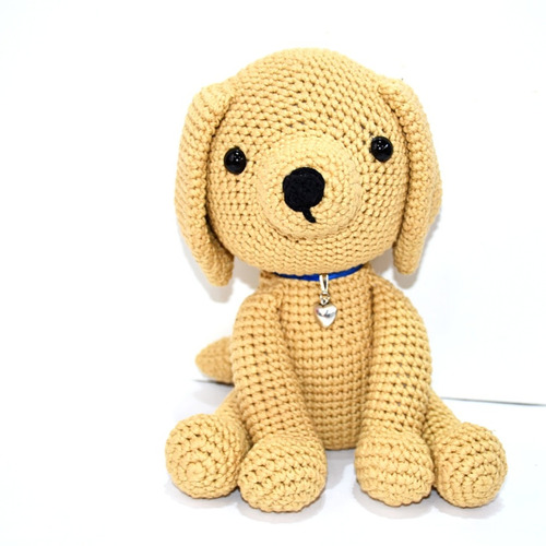 Perro Tejido A Crochet Amigurumi. Muñeco De Apego Para Niños